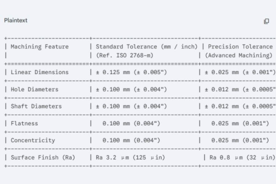 The Difference Between Standard Tolerances and Precision Tolerances