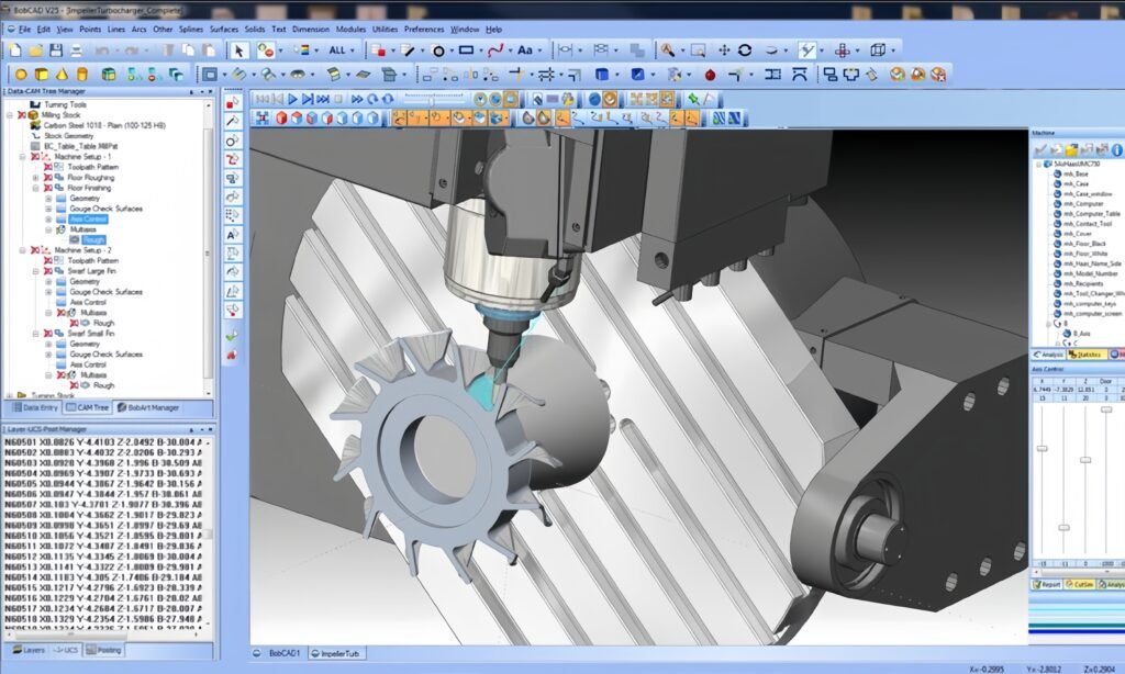 CAD/CAM Toolpaths for Deep-Pocket Milling of Titanium Alloys or Complex Thin-Walled Parts