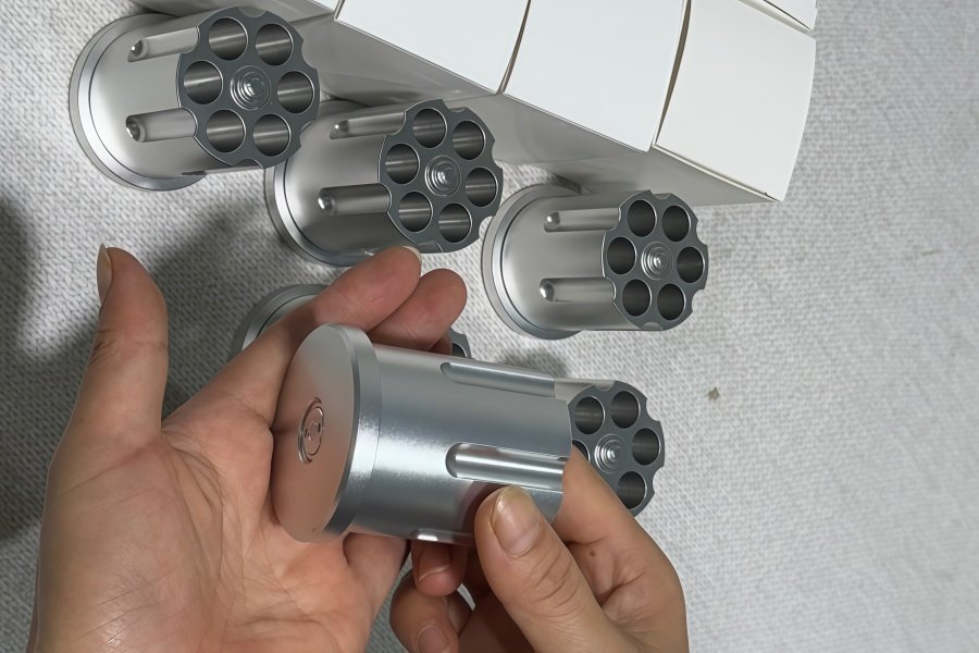 Inspect the exterior of the revolver